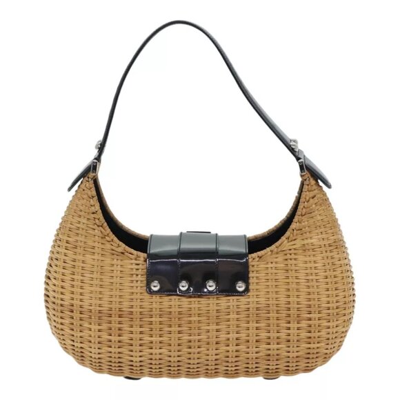 Gancini outline tote bag (L) - Women | Ferragamo Salvatore Ferragamo Shoulder Bag straw Brown Black